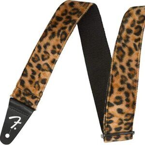 NEW** Two Pack FENDER Wild Animal Print Guitar Strap 2" wide Leopard